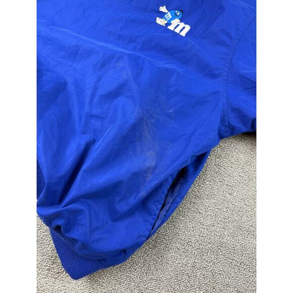 Vintage 1996 M&M Jacket Men's Medium Blue Embroidered Planet Mars Taiwan Made - Picture 10 of 10